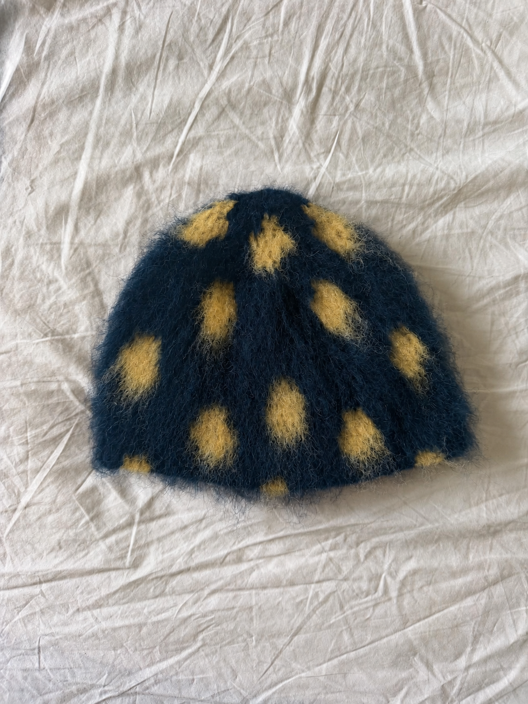 Tuque mohair à pois