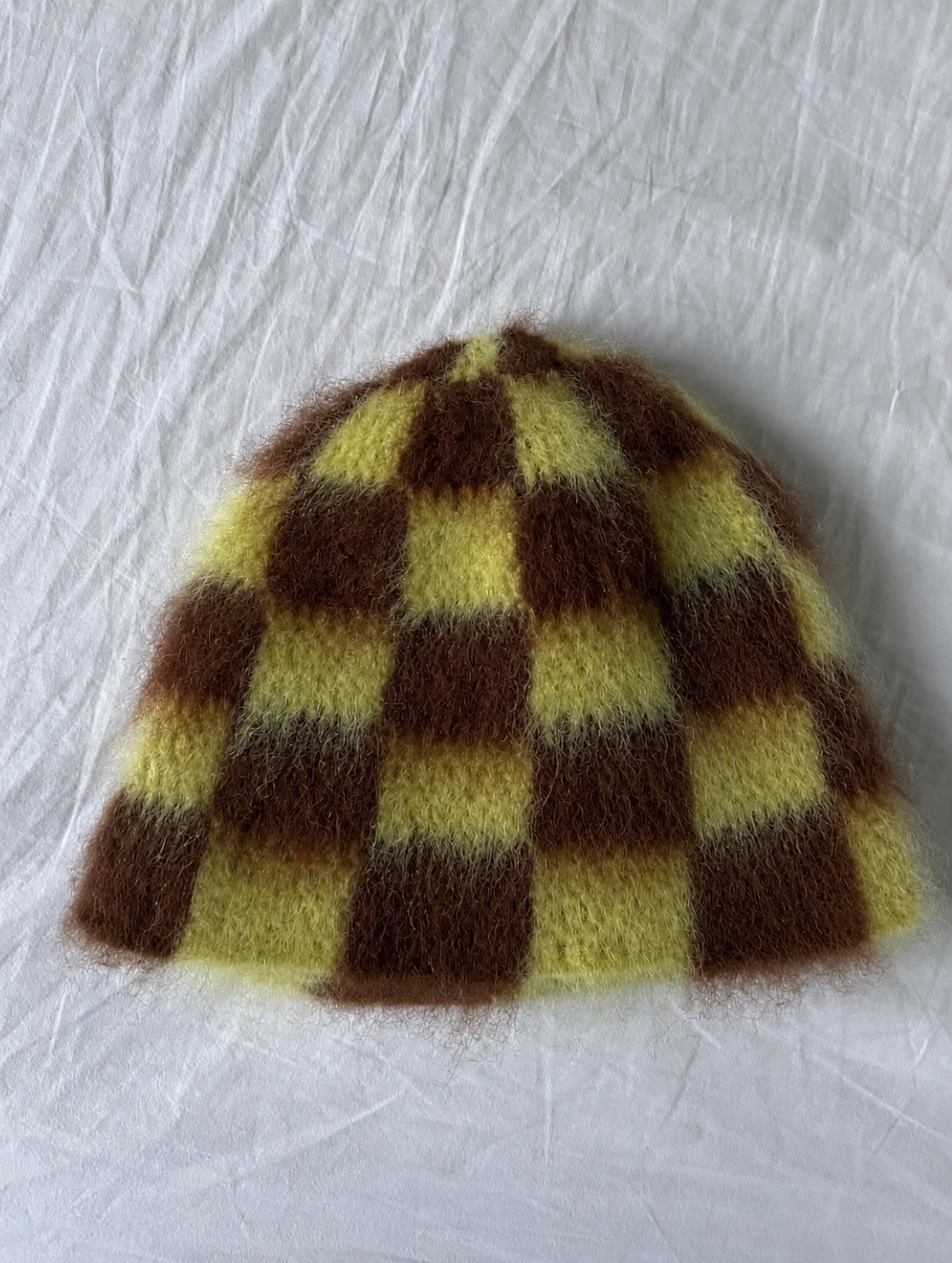 Tuque mohair checkered