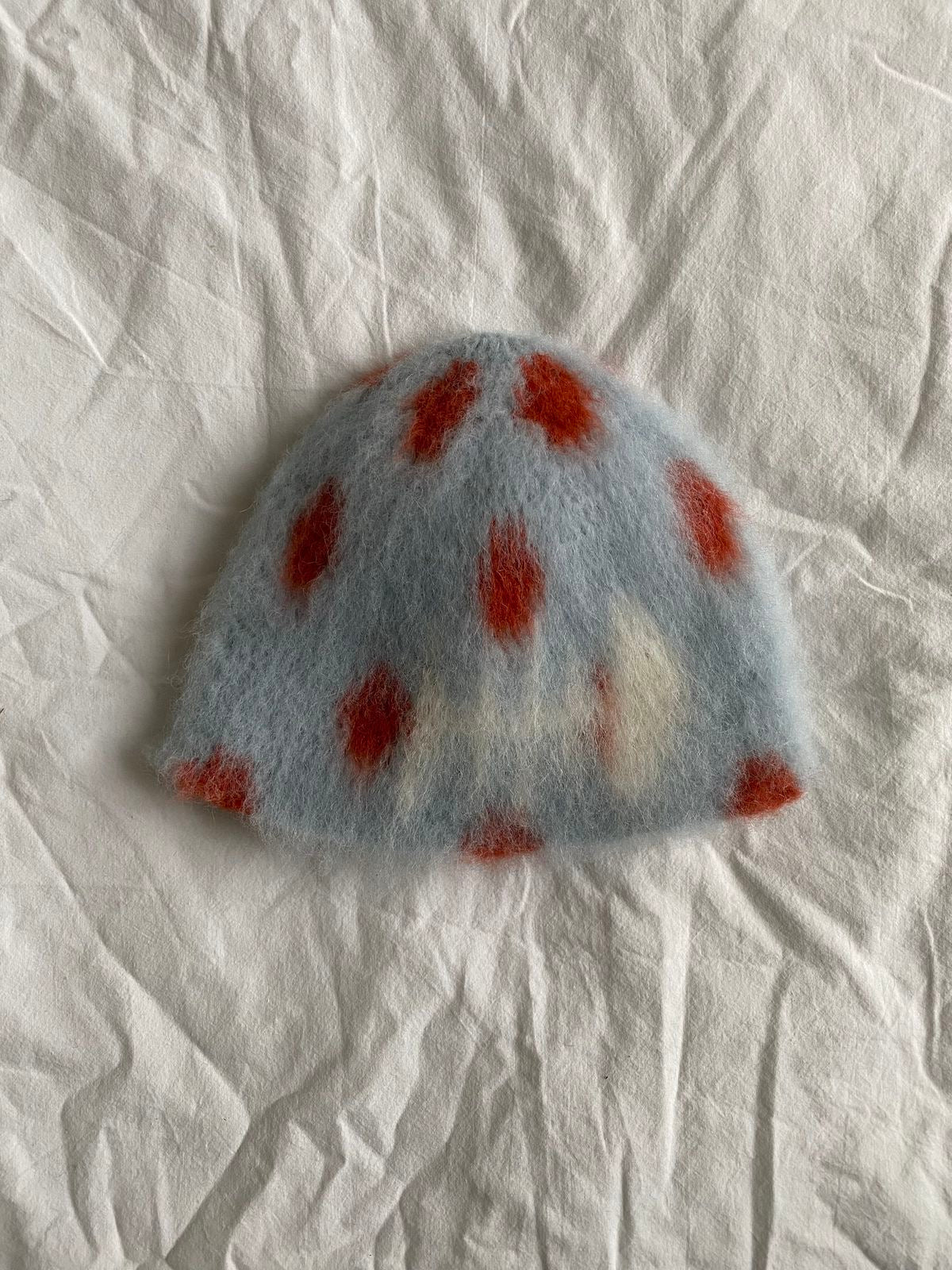 Tuque mohair à pois fishbone