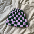 Tuque checkered crochetée